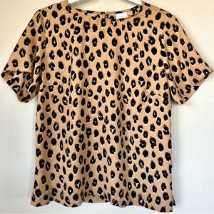 Size Medium Leopard Print Blouse